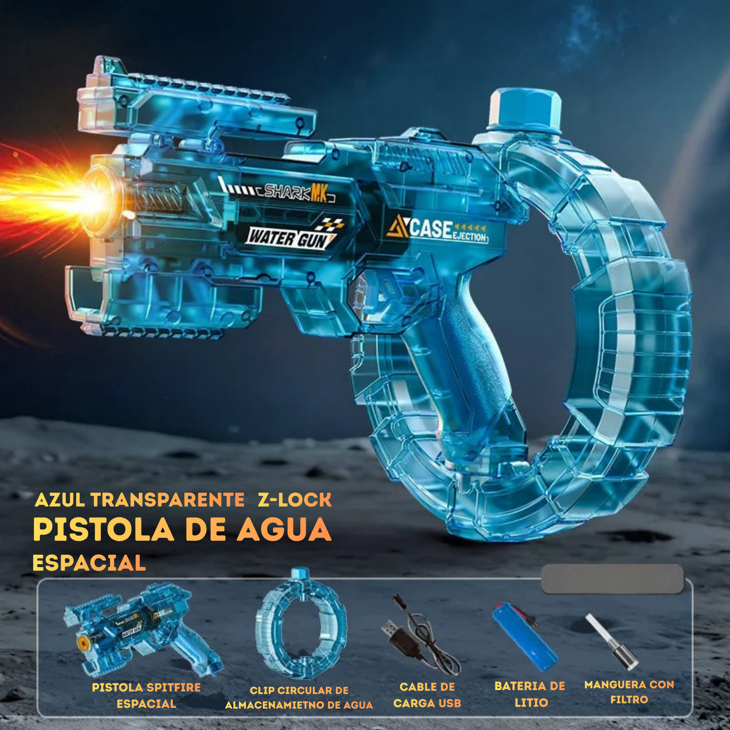 AquaVolt: Pistola de agua eléctrica.